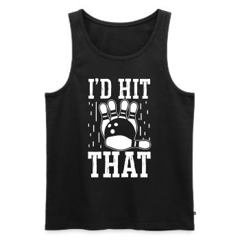 I'd hit that Bowling Design - Men's Premium Organic Tank Top - black - Front - Michal (187cm)