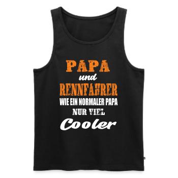 Papa und Rennfahrer Rennsport Motorsport - Männer Premium Bio Tank Top - Schwarz - Vorne - Michal (187cm)
