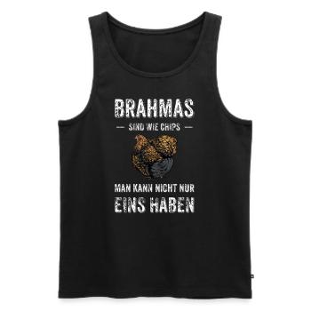Brahma Hühner I Chicken Geflügel Motiv für - Männer Premium Bio Tank Top - Schwarz - Vorne - Michal (187cm)