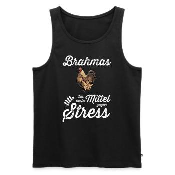 Brahma Hühner I Chicken Geflügel Motiv für - Männer Premium Bio Tank Top - Schwarz - Vorne - Michal (187cm)