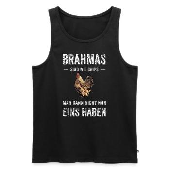 Brahma Hühner I Chicken Geflügel Motiv für - Männer Premium Bio Tank Top - Schwarz - Vorne - Michal (187cm)