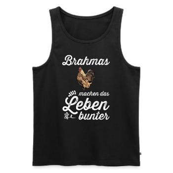 Brahma Hühner I Chicken Geflügel Motiv für - Männer Premium Bio Tank Top - Schwarz - Vorne - Michal (187cm)