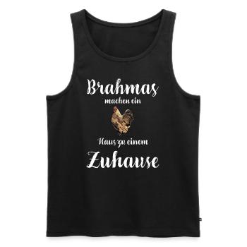 Brahma Hühner I Chicken Geflügel Motiv für - Männer Premium Bio Tank Top - Schwarz - Vorne - Michal (187cm)