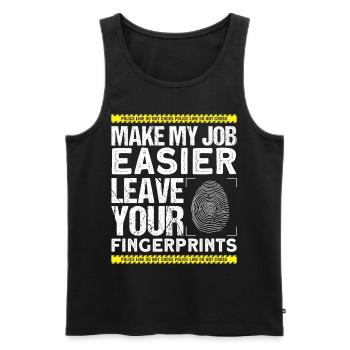 Forensic Scientist Forensic Forensic Science - Men's Premium Organic Tank Top - black - Front - AI Model Male 178 light (178cm)