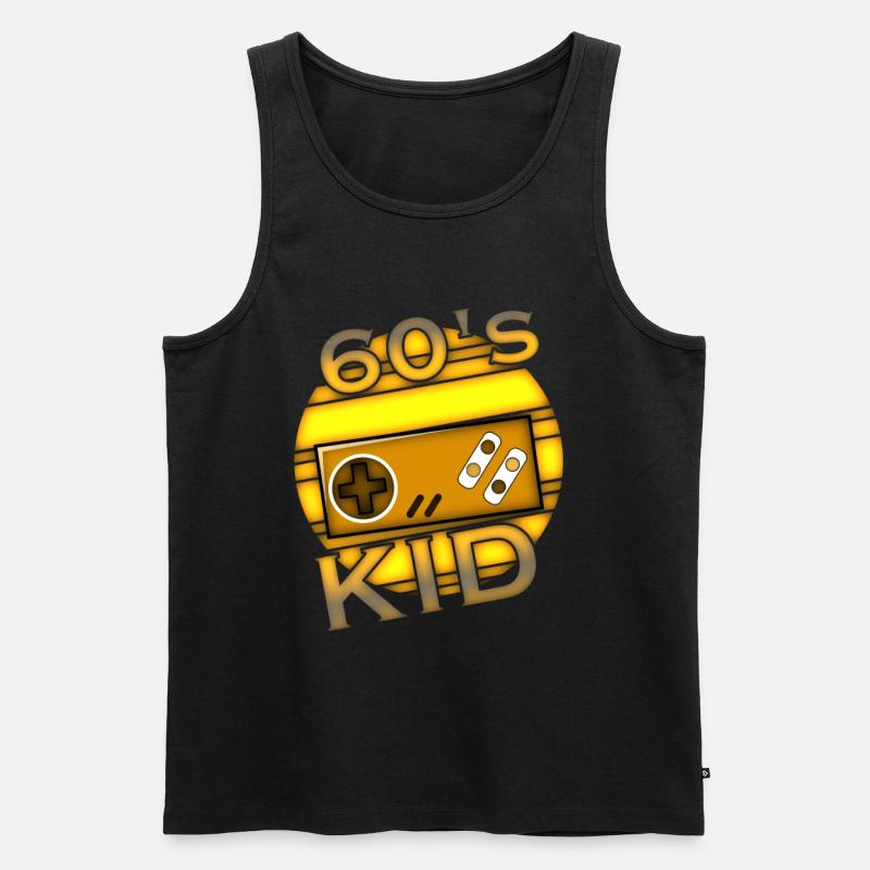 Kind der 60er Jahre - Männer Premium Bio Tank Top - Schwarz