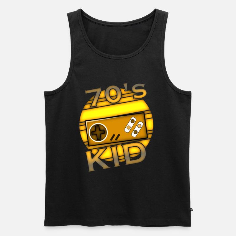 70er Jahre Kind - Männer Premium Bio Tank Top - Schwarz