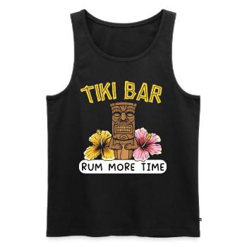 Tiki Bar Rum More Time Luau Party Tiki Bar - Men's Premium Organic Tank Top - black - Front - AI Model Male 178 light (178cm)
