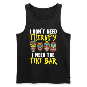 Je n’ai pas besoin de thérapie, j’ai besoin du Tiki-B - Débardeur bio Premium Homme - noir - Devant - AI Model Male 178 light (178cm)