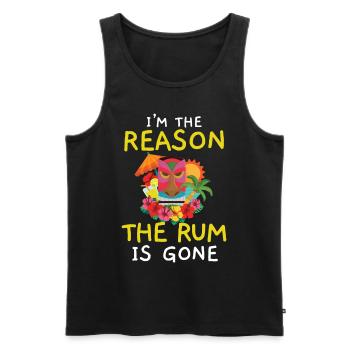 I'm the reason why the rum is gone Luau Part - Men's Premium Organic Tank Top - black - Front - AI Model Male 178 light (178cm)