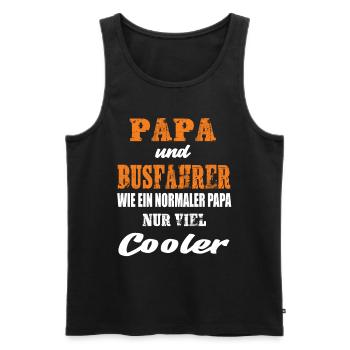 Papa und Busfahrer - Männer Premium Bio Tank Top - Schwarz - Vorne - Michal (187cm)