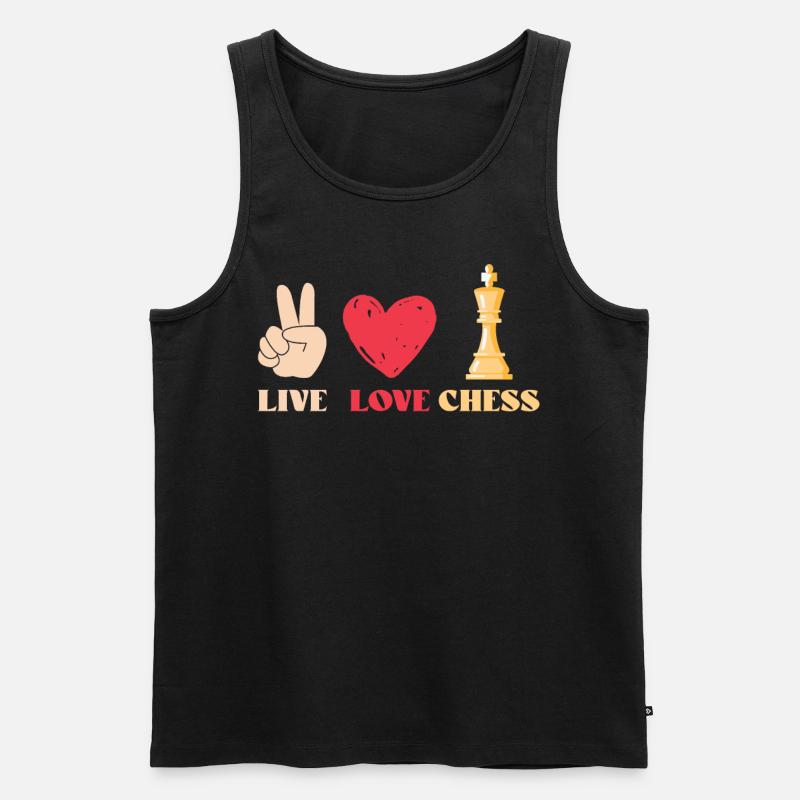 Funny Chess saying Design - Men's Premium Organic Tank Top - black