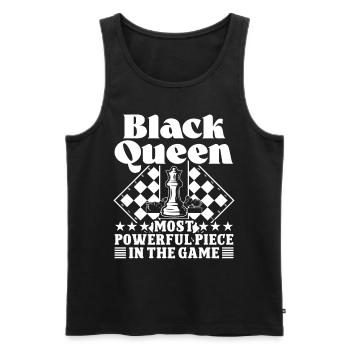 La pièce la plus importante dans la conception du jeu d’échecs - Débardeur bio Premium Homme - noir - Devant - AI Model Male 178 light (178cm)