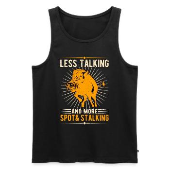 Wild boar wild boar hunting wild boar hunter - Men's Premium Organic Tank Top - black - Front - Michal (187cm)