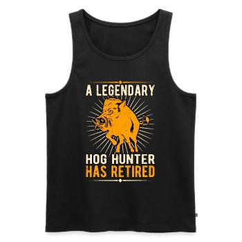 Wildschwein Wildschweinjagd Wildschweinjäger - Männer Premium Bio Tank Top - Schwarz - Vorne - AI Model Male 178 light (178cm)
