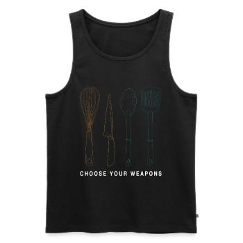 Koch Kochen Spruch Witz - Männer Premium Bio Tank Top - Schwarz - Vorne - AI Model Male 178 light (178cm)