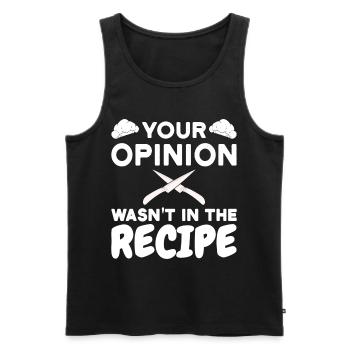 Chef Chef Cooking Saying - Men's Premium Organic Tank Top - black - Front - AI Model Male 178 light (178cm)