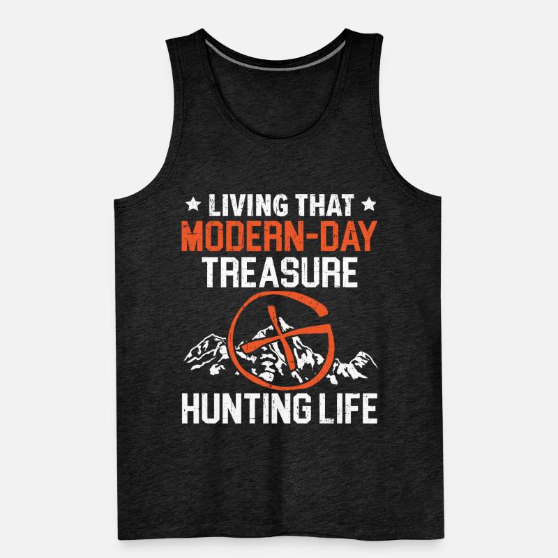Das moderne Leben eines Schatzsuchers Männer Premium Bio Tank Top