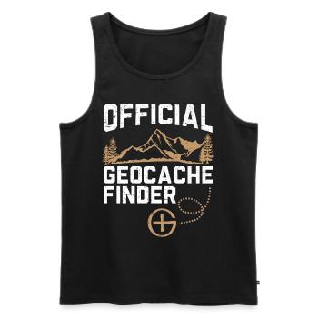 Official Geocache Finder Geocacher Geocaching - Men's Premium Organic Tank Top - black - Front - AI Model Male 178 light (178cm)
