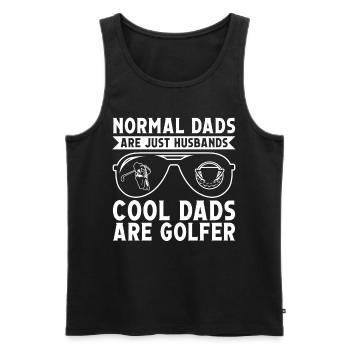 Les papas normaux sont juste des maris parfaits - Débardeur bio Premium Homme - noir - Devant - AI Model Male 178 light (178cm)