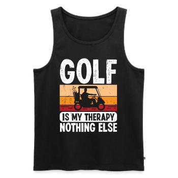 Golf nothing else - Männer Premium Bio Tank Top - Schwarz - Vorne - AI Model Male 178 light (178cm)