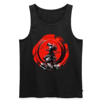 Samurai Japan Kultur - Männer Premium Bio Tank Top - Schwarz - Vorne - Michal (187cm)