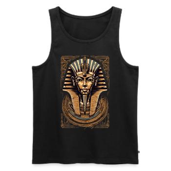 Pharao Ägypten Totenmaske Geschenk - Männer Premium Bio Tank Top - Schwarz - Vorne - AI Model Male 178 light (178cm)