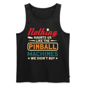 Flipper Retro Pinball Flipperautomat Bumper - Men's Premium Organic Tank Top - black - Front - AI Model Male 178 light (178cm)
