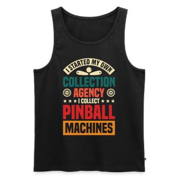 Flipper Retro Pinball Flipperautomat Bumper - Débardeur bio Premium Homme - noir - Devant - AI Model Male 178 light (178cm)