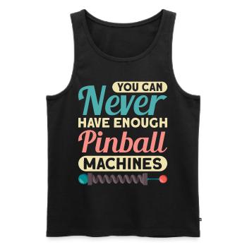 Flipper Retro Pinball Flipperautomat Bumper - Men's Premium Organic Tank Top - black - Front - AI Model Male 178 light (178cm)