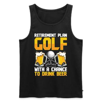 Retirement Plan Golf with a chance to - Männer Premium Bio Tank Top - Schwarz - Vorne - Michal (187cm)