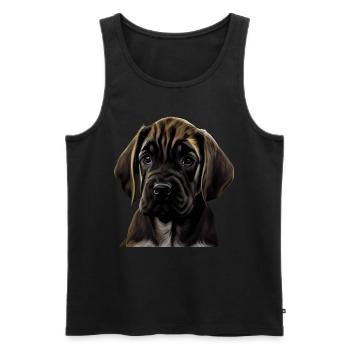 Great Dane Great Dane Dog Dogs Great Dane - Men's Premium Organic Tank Top - black - Front - AI Model Male 178 light (178cm)