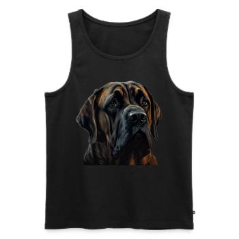 Great Dane Great Dane Dog Dogs Great Dane - Men's Premium Organic Tank Top - black - Front - AI Model Male 178 light (178cm)