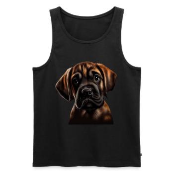 Great Dane Great Dane Dog Dogs Great Dane - Men's Premium Organic Tank Top - black - Front - AI Model Male 178 light (178cm)