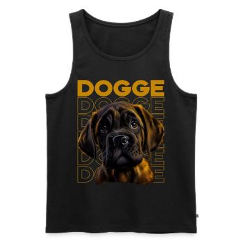 Great Dane Great Dane Dog Dogs Great Dane - Men's Premium Organic Tank Top - black - Front - AI Model Male 178 light (178cm)