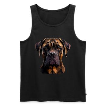 Great Dane Great Dane Dog Dogs Great Dane - Men's Premium Organic Tank Top - black - Front - AI Model Male 178 light (178cm)