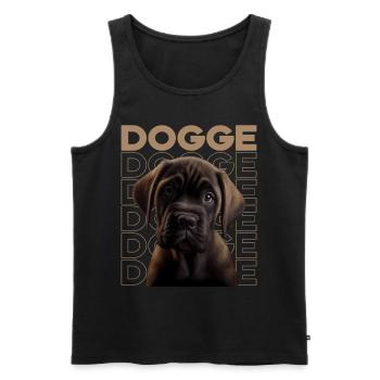 Great Dane Great Dane Dog Dogs Great Dane - Men's Premium Organic Tank Top - black - Front - AI Model Male 178 light (178cm)