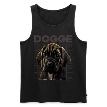 Great Dane Great Dane Dog Dogs Great Dane - Men's Premium Organic Tank Top - black - Front - AI Model Male 178 light (178cm)