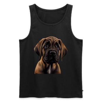 Great Dane Great Dane Dog Dogs Great Dane - Men's Premium Organic Tank Top - black - Front - AI Model Male 178 light (178cm)