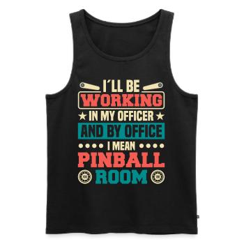 Flipper Retro Pinball Flipperautomat Bumper - Men's Premium Organic Tank Top - black - Front - AI Model Male 178 light (178cm)