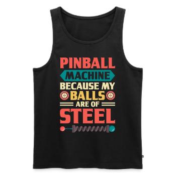 Flipper Retro Pinball Flipperautomat Bumper - Débardeur bio Premium Homme - noir - Devant - AI Model Male 178 light (178cm)