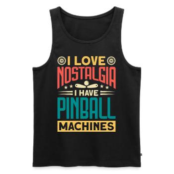 Flipper Retro Pinball Flipperautomat Bumper - Débardeur bio Premium Homme - noir - Devant - AI Model Male 178 light (178cm)