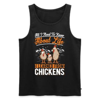 Chickens Farmer Chicken Gift Farmer - Men's Premium Organic Tank Top - black - Front - Michal (187cm)