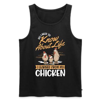 Chickens Chicken Breeding Chicken Farmer - Men's Premium Organic Tank Top - black - Front - Michal (187cm)