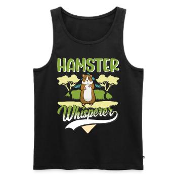 Hamster Flüsterer Goldhamster Hamster - Männer Premium Bio Tank Top - Schwarz - Vorne - AI Model Male 178 light (178cm)