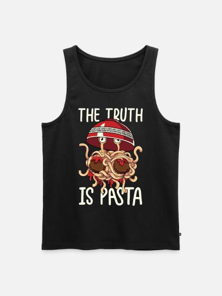 Flying Spaghetti Monster FSM Pastafarian - Men's Premium Organic Tank Top - black