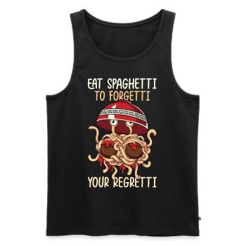 Monstre spaghetti volant FSM - Débardeur bio Premium Homme - noir - Devant - Michal (187cm)