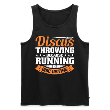 Discus Throw Discus Thrower Athletics Discus - Men's Premium Organic Tank Top - black - Front - AI Model Male 178 light (178cm)