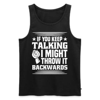 Discus Throw Discus Thrower Athletics Discus - Men's Premium Organic Tank Top - black - Front - AI Model Male 178 light (178cm)