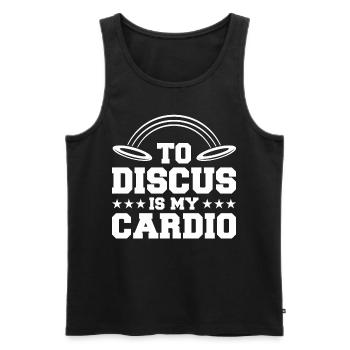 Discus Throw Discus Thrower Athletics Discus - Men's Premium Organic Tank Top - black - Front - AI Model Male 178 light (178cm)