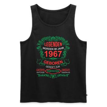 Legenden wurden im Jahr 1967 geboren - Männer Premium Bio Tank Top - Schwarz - Vorne - Michal (187cm)